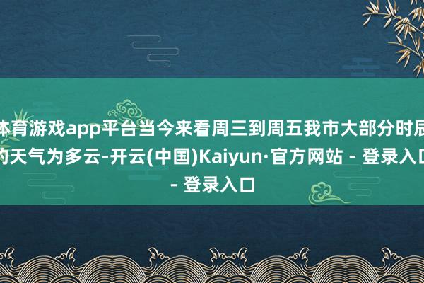 体育游戏app平台当今来看周三到周五我市大部分时辰的天气为多云-开云(中国)Kaiyun·官方网站 - 登录入口