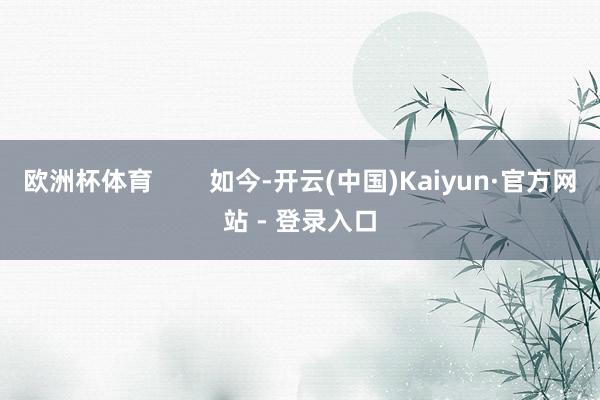欧洲杯体育        如今-开云(中国)Kaiyun·官方网站 - 登录入口